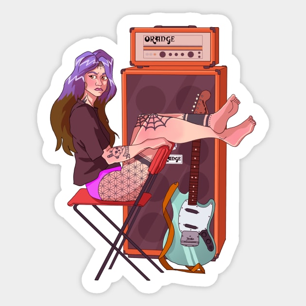 Rocker Sticker by Rockandraw